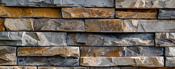 Naklejka premium Stone brick wall background
