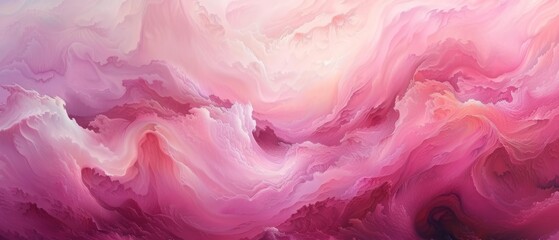  A close-up photo of a painting with pink and purple colors at its base, positioned near the bottom edge of the image - obrazy, fototapety, plakaty