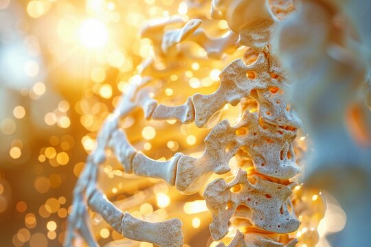 Calciam   Creative 3D imagery showing calcium strengthening bones beneath healthy, glowing skin
