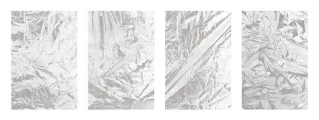 collection of wrinkled plastic texture background