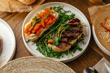 Food from the restaurant for the menu
