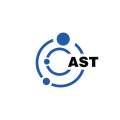 AST letter logo design on white background. AST logo. AST creative initials letter Monogram logo icon concept. AST letter design