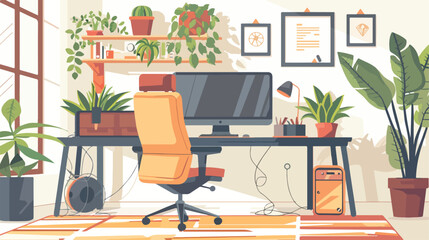 Synthesized Workplace Harmony flat vector 