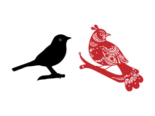 Birds silhouettes collection,Hand drawn animals silhouette set,Set of birds black vector, isolated,
