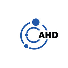 AHD letter logo design on white background. AHD logo. AHD creative initials letter Monogram logo icon concept. AHD letter design