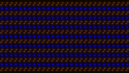 Blue and Orange Neon Geometric Pattern Background - 765545735