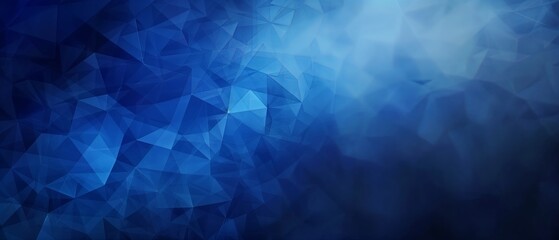 Abstract Blue Polygonal Texture Background: Blurry Triangle Design. - 765546515