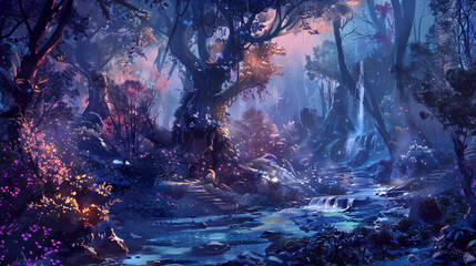 Fantasy Forest Illustration ..