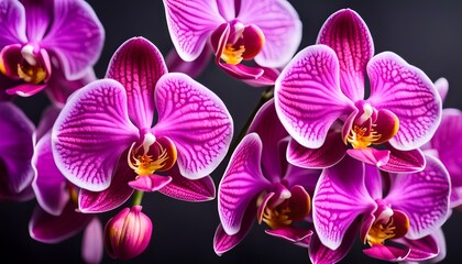 pink orchid flowers isolated
