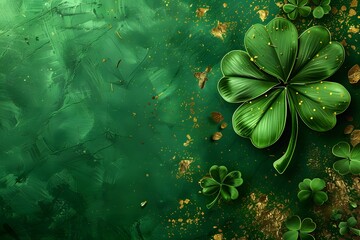 Captivating Greenery: Engaging St. Patrick's Day Green Background, Evoking Irish Charm and Festive Spirit