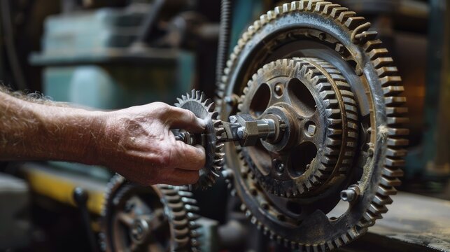 Delicate hands delicately adjusting the intricate components