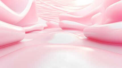 Obraz na płótnie Canvas 3d rendering of white and pink abstract geometric background. Scene for advertising, technology, showcase, banner, game, sport, cosmetic, business, metaverse. Sci-Fi Illustration. Product display