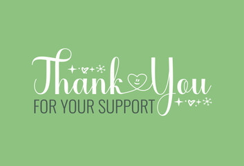 Thank You gratitude banner Background, Thank You wish card banner vector