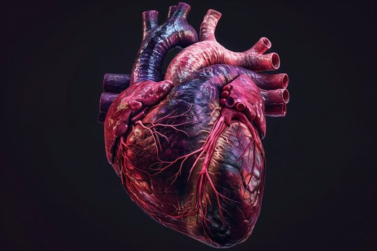a close up of a heart