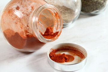 Ground Cayenne Pepper in Glass Spice Jar