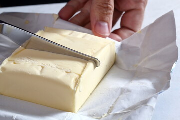 Cutting Butter Block in Half. Making Treacle Pie Series.
