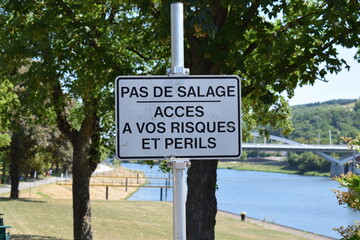 warning sign in Luxembourg