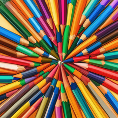 Fototapeta premium Coloring with crayons크레파스로 색칠 Generative AI