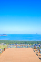 春の鏡山展望台から見た景色　佐賀県唐津市　View from Kagamiyama Observatory in...