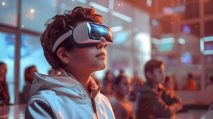 Immersed in the Captivating Digital Realm of Virtual Reality Experience