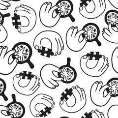 seamless pattern with icons in vector. on business topic in doodle style. Template for wallpaper background wrapping postcard print