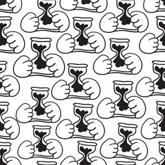 seamless pattern with icons in vector. on business topic in doodle style. Template for wallpaper background wrapping postcard print