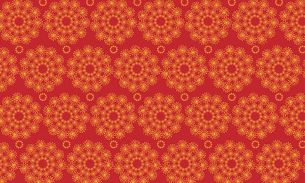 Creative seamless pattern with flowers