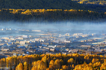 The beautiful scenery of Hemu Township, Xinjiang