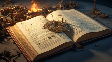Open Old Book Mockup ..   .