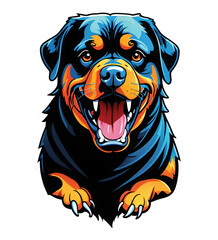 Rottweiler Dog Perfect for sticker, t-shirt, design template. Generative Ai. V15