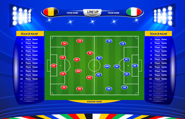 Vector info graphic statistics, score - soccer, football - 765559301