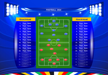 Vector info graphic statistics, score - soccer, football - 765561919