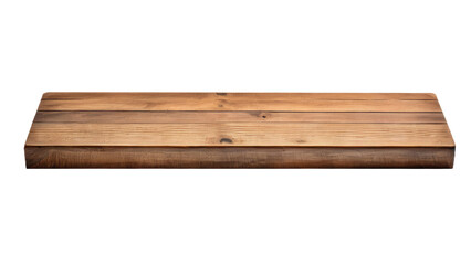 Wooden plank object standing in full, centered on a stark white background, high-quality stock photo, texture of wood grains visible, playing with shadows to enhance depth, simplistic beauty
