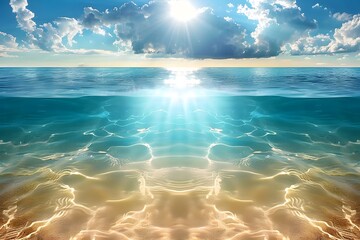 Underwater Oasis: Peaceful Marine Environment Unveiling the Sandy Seafloor, Offering a Tranquil Escape into Nature's Depths