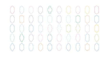 Islamic Vertical Frame Design Thin Line- SET 50