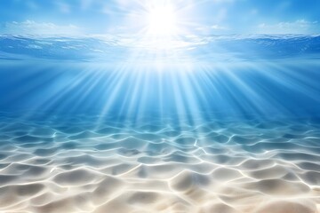 Seafloor Splendor: Sublime Marine Panorama Unveiling the Sandy Depths Below the Sea's Surface, Evoking Awe and Appreciation for the Underwater Realm