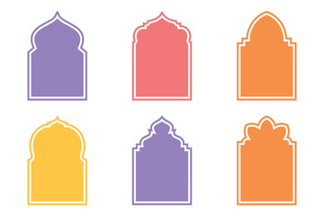 Islamic Emblem Design Glyph Line- SET  6