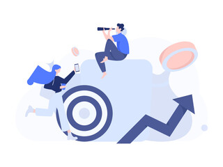 Holiday shopping people doing e-commerce online shopping flat vector concept operation hand drawn illustration
