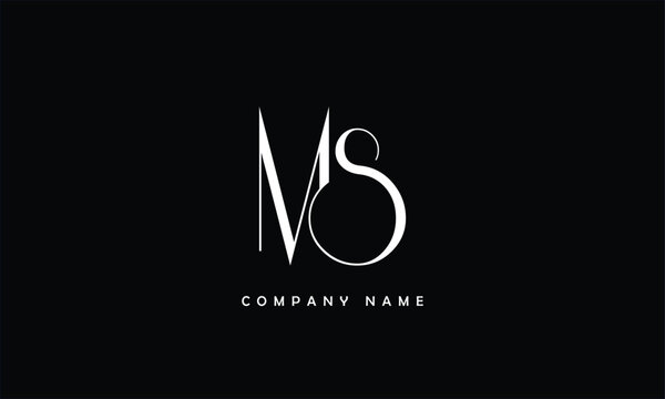 SM, MS, S, M Abstract Letters Logo Monogram