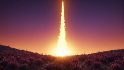 Obraz premium Rocket Launch Illustration