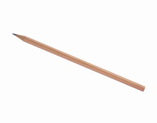 Brown pencil isolated on white background