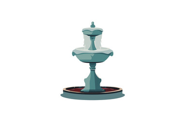 illustrazione di fontana con acqua che zampilla