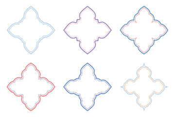 Islamic Emblem Design double lines - SET 6 