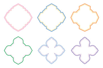 Islamic Emblem Design double lines - SET 6 