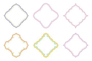 Islamic Emblem Design double lines - SET 6 