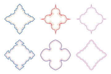 Islamic Emblem Design double lines - SET 6 