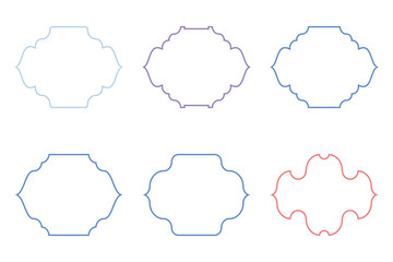 Islamic Frame Design Thin Line- SET 6