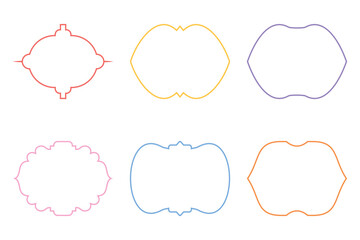 Islamic Frame Design Thin Line- SET 6