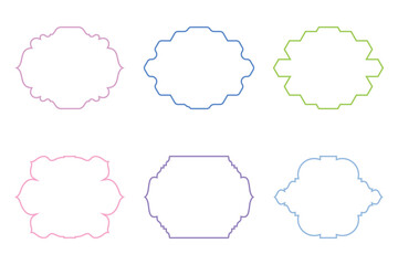 Islamic Frame Design Thin Line- SET 6