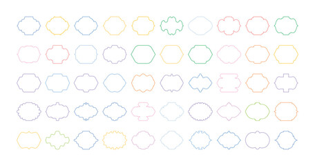 Islamic Frame Design Thin Line- SET 50